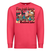 Cardinal i'm just here for the snacks #baseball sister Premium Sweatshirt - Zillion Design Studio
