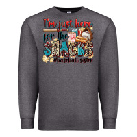 Charcoal Heather i'm just here for the snacks #baseball sister Premium Sweatshirt - Zillion Design Studio