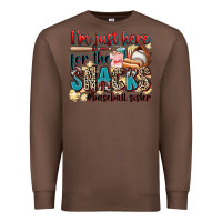 Chestnut i'm just here for the snacks #baseball sister Premium Sweatshirt - Zillion Design Studio