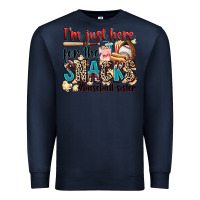 Navy i'm just here for the snacks #baseball sister Premium Sweatshirt - Zillion Design Studio