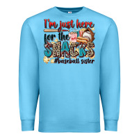 Ocean Blue i'm just here for the snacks #baseball sister Premium Sweatshirt - Zillion Design Studio