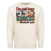 Sandshell i'm just here for the snacks #baseball sister Premium Sweatshirt - Zillion Design Studio