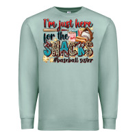Seafoam i'm just here for the snacks #baseball sister Premium Sweatshirt - Zillion Design Studio