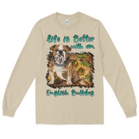 Mushroom life is better with a english bulldog Long Sleeve Tee - BarkalooDesign