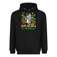 Black i want a hippopotamus for christmas Heavyweight Hoodie - Zillion Design Studio
