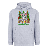 Heather Grey i want a hippopotamus for christmas Heavyweight Hoodie - Zillion Design Studio