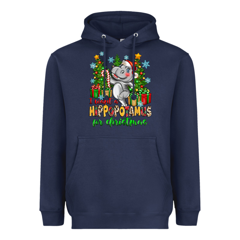 I Want A Hippopotamus For Christmas Heavyweight Hoodie by Zillion Design Studio | Teevron