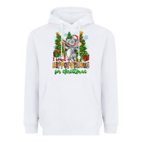 White i want a hippopotamus for christmas Heavyweight Hoodie - Zillion Design Studio