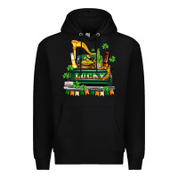 Black lucky truck with flags and beers Premium Hoodie - AdoDesignShop