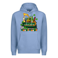 Colony Blue lucky truck with flags and beers Premium Hoodie - AdoDesignShop