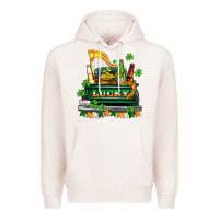 Pale Pink lucky truck with flags and beers Premium Hoodie - AdoDesignShop