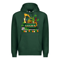 Sports Green lucky truck with flags and beers Premium Hoodie - AdoDesignShop