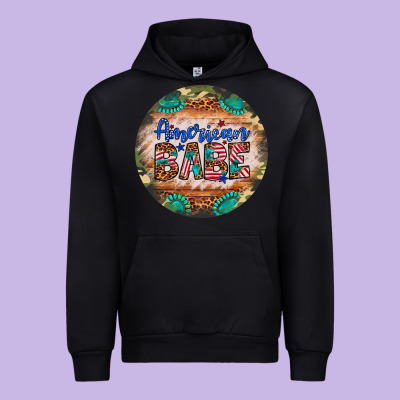 American Babe Urban Hoodie Designed By Artiststas