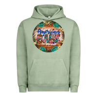 Pigment Oil Green american babe Urban Hoodie - Artiststas