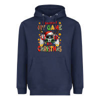 Navy i paused my game for christmas Heavyweight Hoodie - Zillion Design Studio