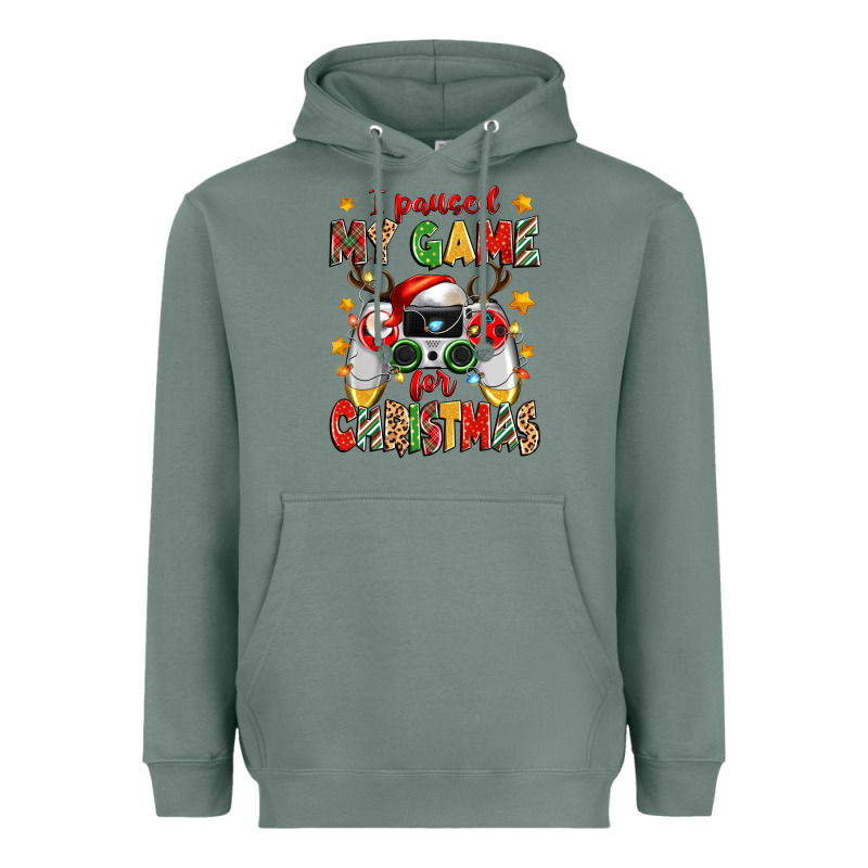 I Paused My Game For Christmas Heavyweight Hoodie by Zillion Design Studio | Teevron