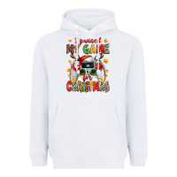 White i paused my game for christmas Heavyweight Hoodie - Zillion Design Studio