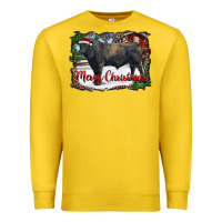 Lemon merry Christmas black angus bull and farm Premium Sweatshirt - RanaPortraitStore
