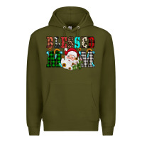 Army Green blessed mom christmas Premium Hoodie - JahusDesignShop