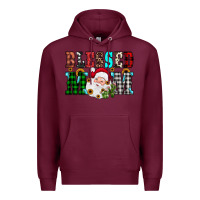 Burgundy blessed mom christmas Premium Hoodie - JahusDesignShop