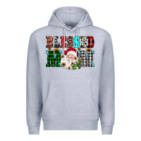 Heather Grey blessed mom christmas Premium Hoodie - JahusDesignShop