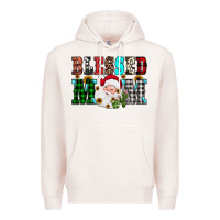 Pale Pink blessed mom christmas Premium Hoodie - JahusDesignShop