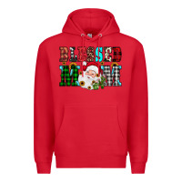 Red blessed mom christmas Premium Hoodie - JahusDesignShop