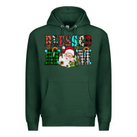 Sports Green blessed mom christmas Premium Hoodie - JahusDesignShop