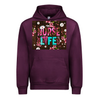 Mauve Wine nurse life with pearls Urban Hoodie - AdoDesignShop