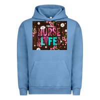 Pigment Pebble Blue nurse life with pearls Urban Hoodie - AdoDesignShop