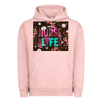 Pigment Salmon nurse life with pearls Urban Hoodie - AdoDesignShop