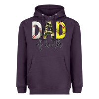 Plum dad of both with softball and baseball Heavyweight Hoodie - texasbilliewilder