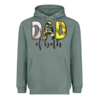 Sage dad of both with softball and baseball Heavyweight Hoodie - texasbilliewilder