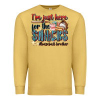 Antique Gold i'm just here for the snacks #baseball brother Premium Sweatshirt - Zillion Design Studio