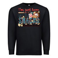 Black i'm just here for the snacks #baseball brother Premium Sweatshirt - Zillion Design Studio