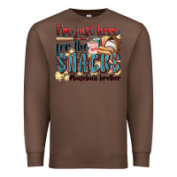 Chestnut i'm just here for the snacks #baseball brother Premium Sweatshirt - Zillion Design Studio