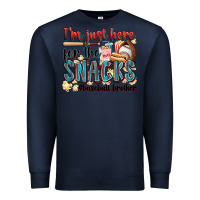 Navy i'm just here for the snacks #baseball brother Premium Sweatshirt - Zillion Design Studio