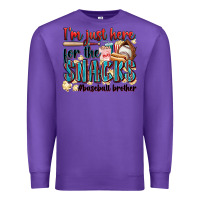 Purple i'm just here for the snacks #baseball brother Premium Sweatshirt - Zillion Design Studio