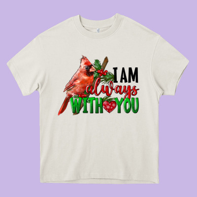 I Am Always With Your Cardinal Bird Heavy Core Tee Designed By Lillyallendesigns
