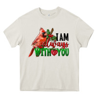 Cream I Am Always With Your Cardinal Bird Heavy Core Tee - LillyAllenDesigns