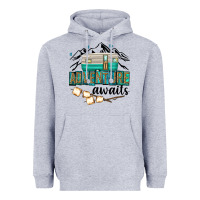 Heather Grey adventure awaits Heavyweight Hoodie - texasbilliewilder