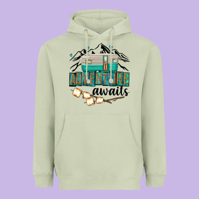 Adventure Awaits Heavyweight Hoodie Designed By Texasbilliewilder