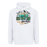 White adventure awaits Heavyweight Hoodie - texasbilliewilder