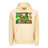 Pina Colada lucky and blessed with coins and shamrocks Premium Hoodie - AdoDesignShop