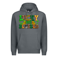 Rock lucky and blessed with coins and shamrocks Premium Hoodie - AdoDesignShop