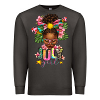 Smoke july girl afro woman summer Premium Sweatshirt - texasbilliewilder