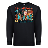 Black i'm just here for the snacks #american football br Premium Sweatshirt - Zillion Design Studio