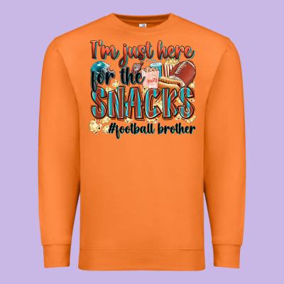 I'm Just Here For The Snacks #american Football Br Premium Sweatshirt Designed By Zillion Design Studio