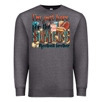 Charcoal Heather i'm just here for the snacks #american football br Premium Sweatshirt - Zillion Design Studio