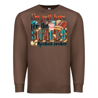 Chestnut i'm just here for the snacks #american football br Premium Sweatshirt - Zillion Design Studio